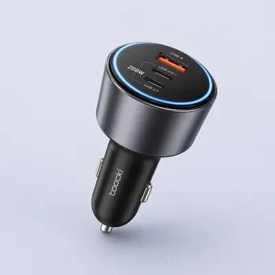 Автомобільний зарядний пристрій Toocki 200W PD3.0 PPS із швидкою зарядкою типу C для iPhone 15 14 Pro Samsung S23 Macbook