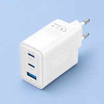 Швидкий зарядний пристрій Vention GaN PD 65 Вт White. USB A Type C QC 4.0 3.0