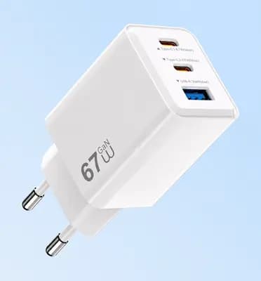 Мережевий зарядний пристрій WIWU Cube 67W 2C+A GaN Fast Charger Wi-G026 EU White