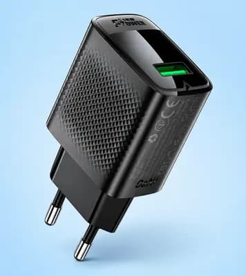Мережевий зарядний пристрій ACEFAST A90 QC18W GaN single USB-A charger (EU) Black