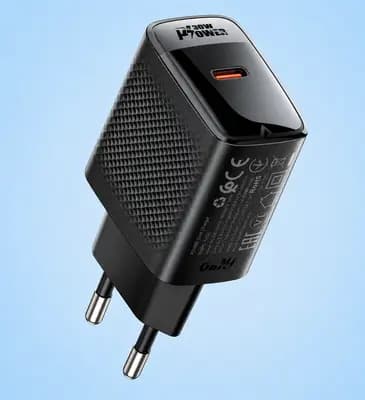Мережевий зарядний пристрій ACEFAST A102 PD30W GaN single USB-C charger (EU) Black