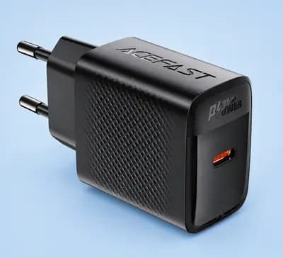 Мережевий зарядний пристрій ACEFAST A104 PD25W GaN single USB-C charger Black