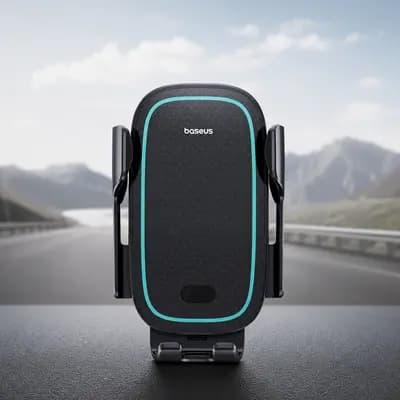 Автомобільний тримач з Бездротовим ЗП Baseus Milky Way Pro 15W