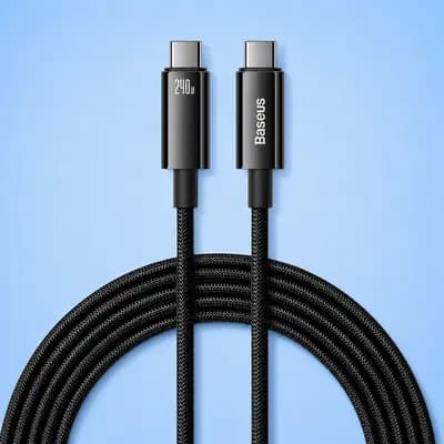 Кабель Baseus Tungsten Gold Fast Charging Type-C to Type-C 240W (2m)