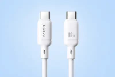 Кабель Baseus Silky Series Fast Charging Type-C to Type-C 100W (2m) white