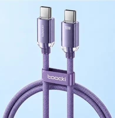 Toocki USB Type C to Type C Cable 100W Fast Charging for iPhone 15 Pro Max MacBook Samsung Galaxy Huawei Xiaomi Oneplus POCO