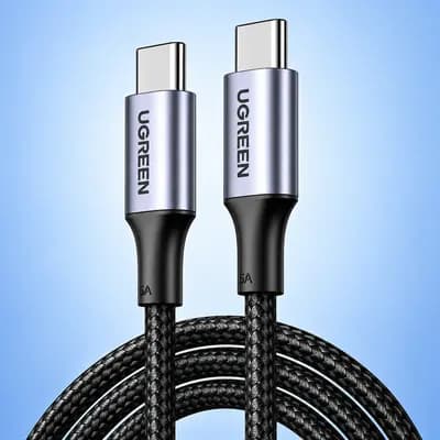 Кабель UGREEN US316 USB-C Cable Aluminum Case with Braided 2m (Black)