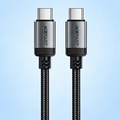 Кабель ACEFAST C20-03 USB-C to USB-C aluminum alloy charging data cable Black