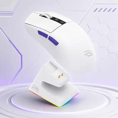 Бездротова ігрова миша Proove Gaming Jester 8K with Charging Dock ( white/purple)