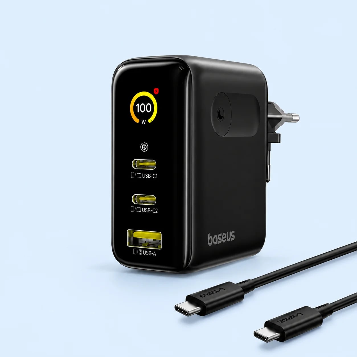 МЗП Baseus PicoGo AE21 100W (2Type-C + USB) + Кабель Type-C to Type-C 100W (1.5m)