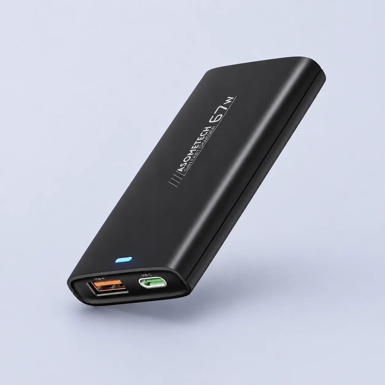 Зарядний пристрій ASOMETECH 67W GaN Ultra Slim Quick Charge QC3.0 PD PPS Mini USB Type-C для ноутбука Macbook iPhone 14 iPad Samsu