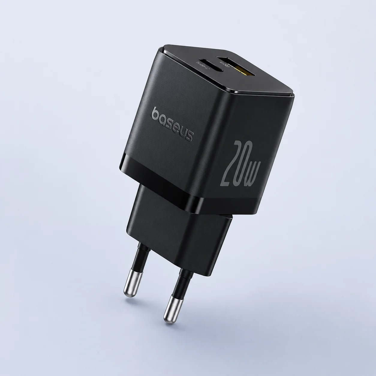Мережевий зарядний пристрій Baseus Palm Fast Charger C U 20W EU black