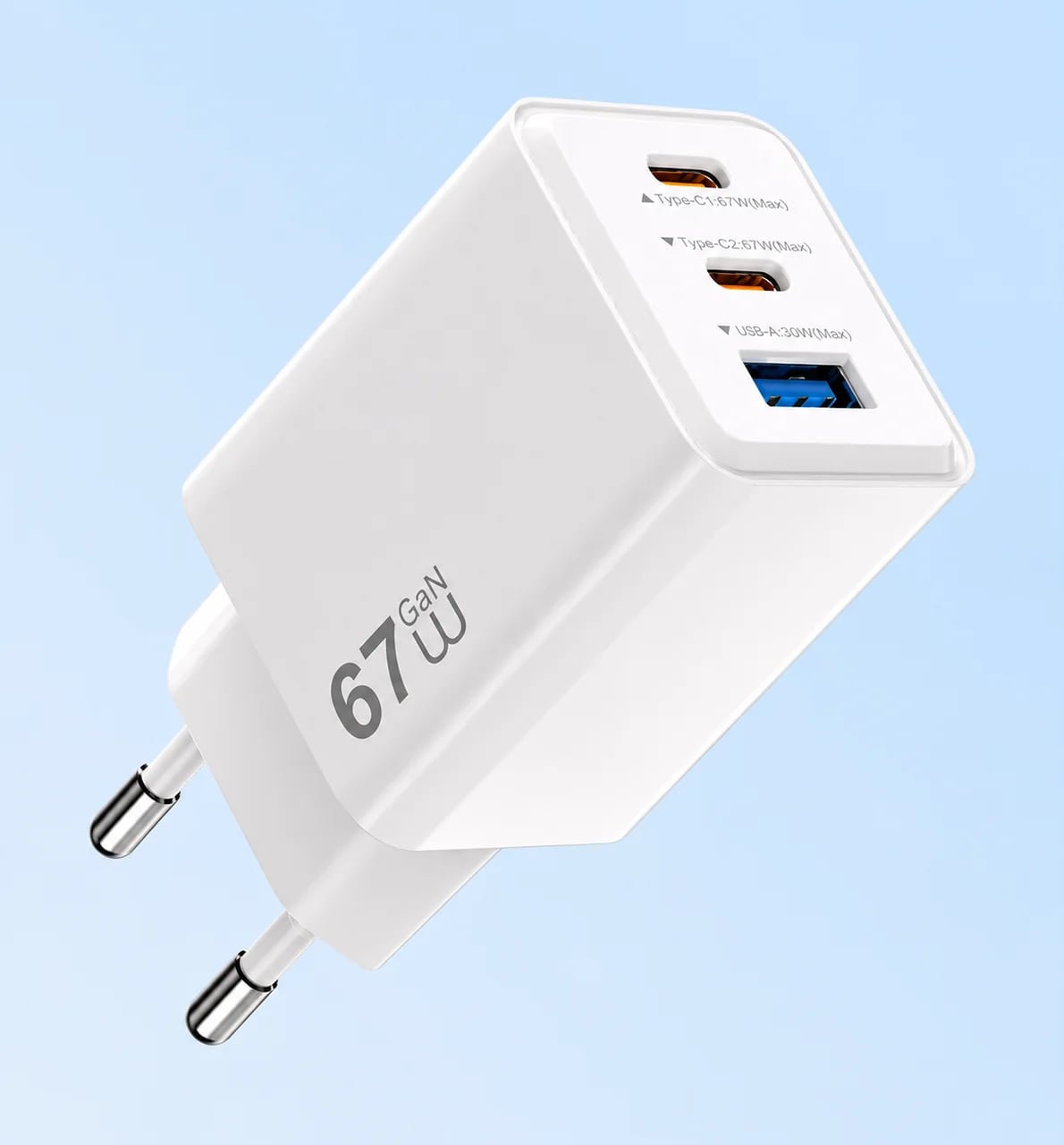 Мережевий зарядний пристрій WIWU Cube 67W 2C+A GaN Fast Charger Wi-G026 EU White