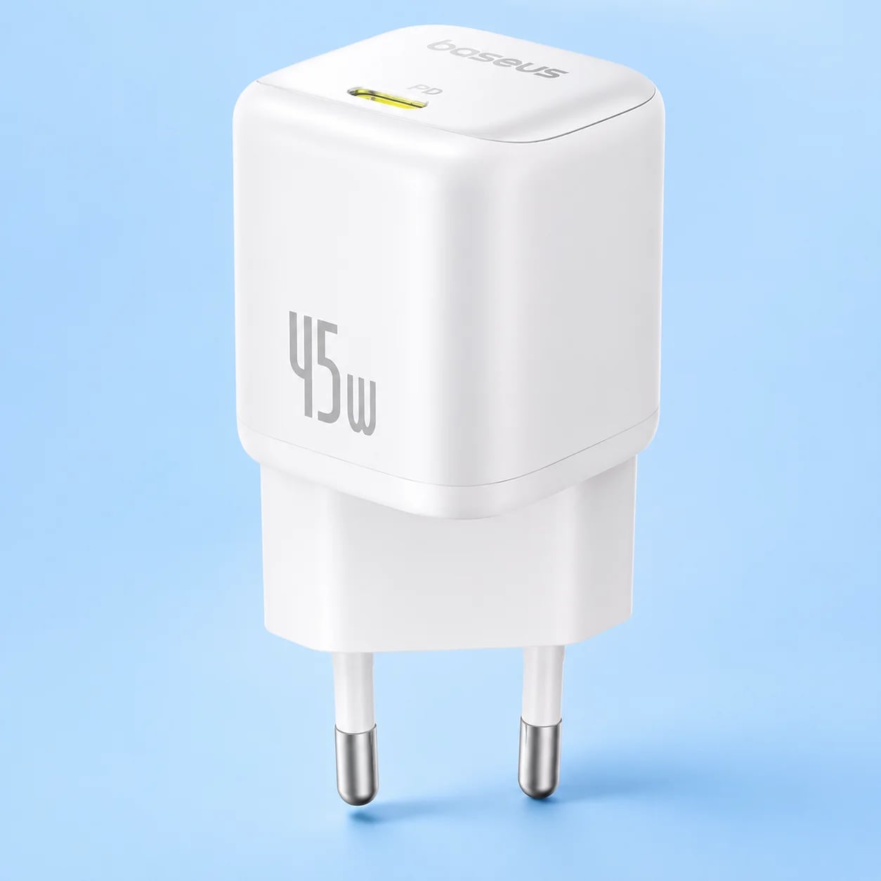 Мережевий зарядний пристрій Baseus PicoGo GaN Fast Charger 1C 45W EU Moon White