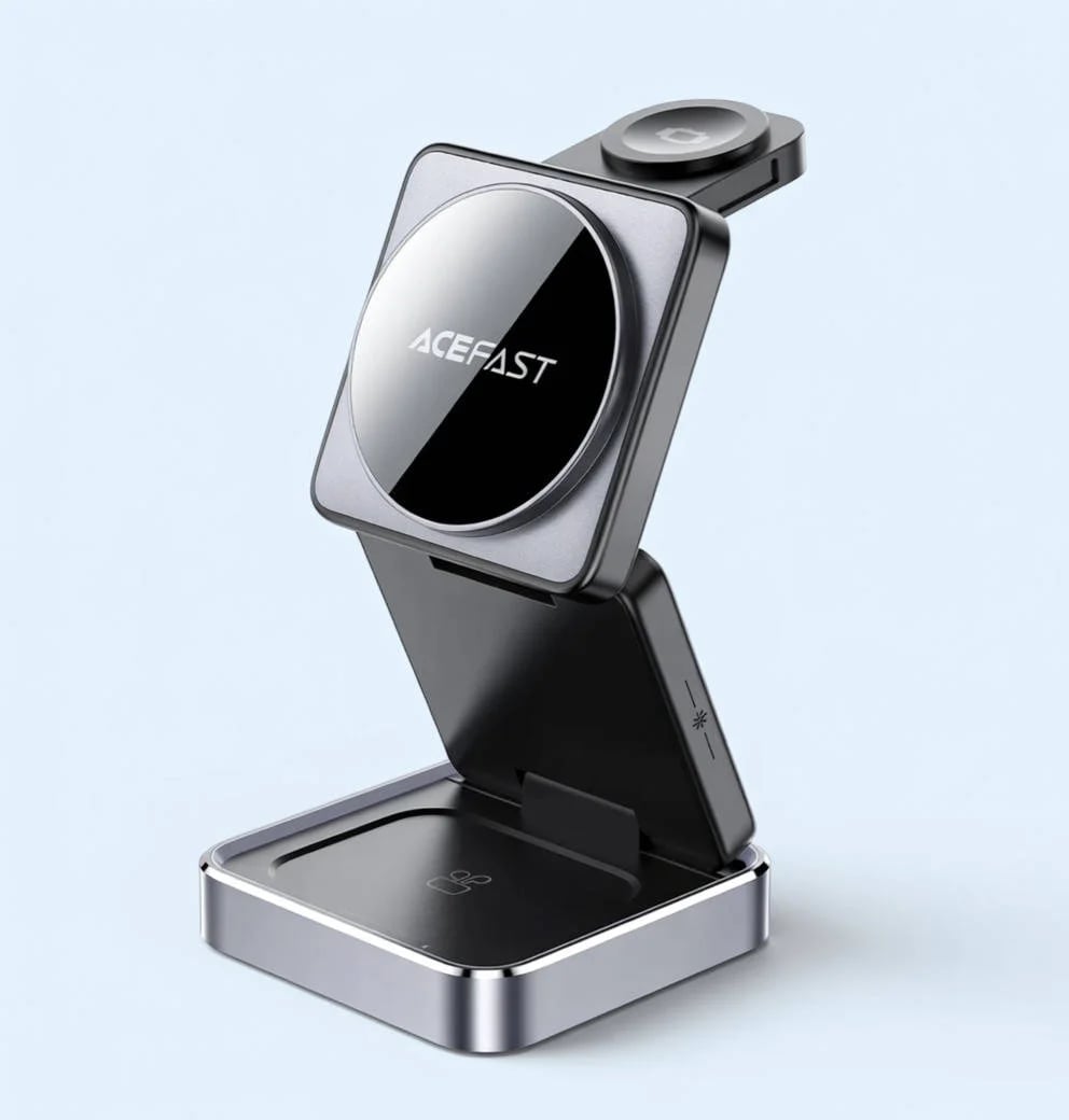 Бездротовий зарядний пристрій ACEFAST E20 desktop 3-in-1 wireless charging holder Black