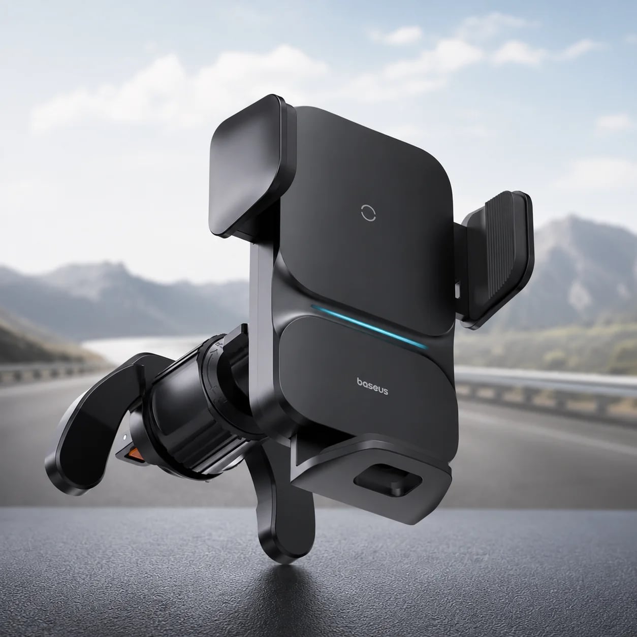 Автомобільний тримач з Бездротовим ЗП Baseus Wisdom Auto Alignment 15W