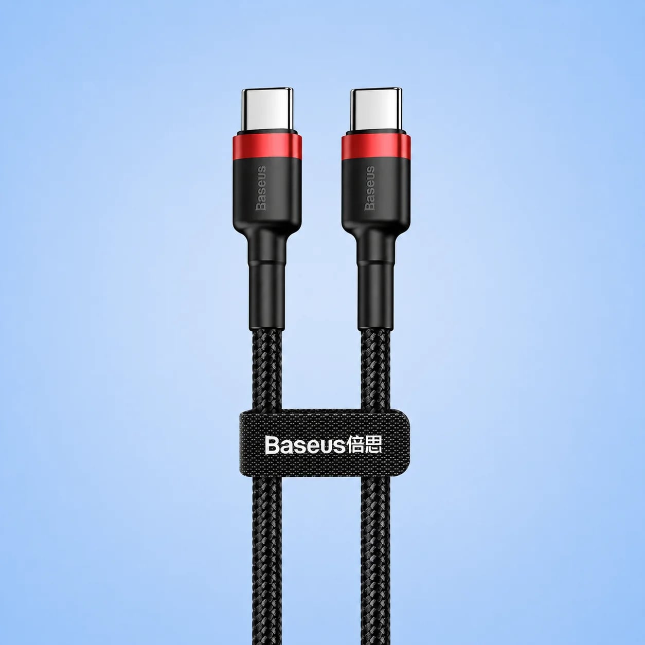 Кабель Baseus Cafule Type-C to Type-C PD 2.0 60W (1m) red/black