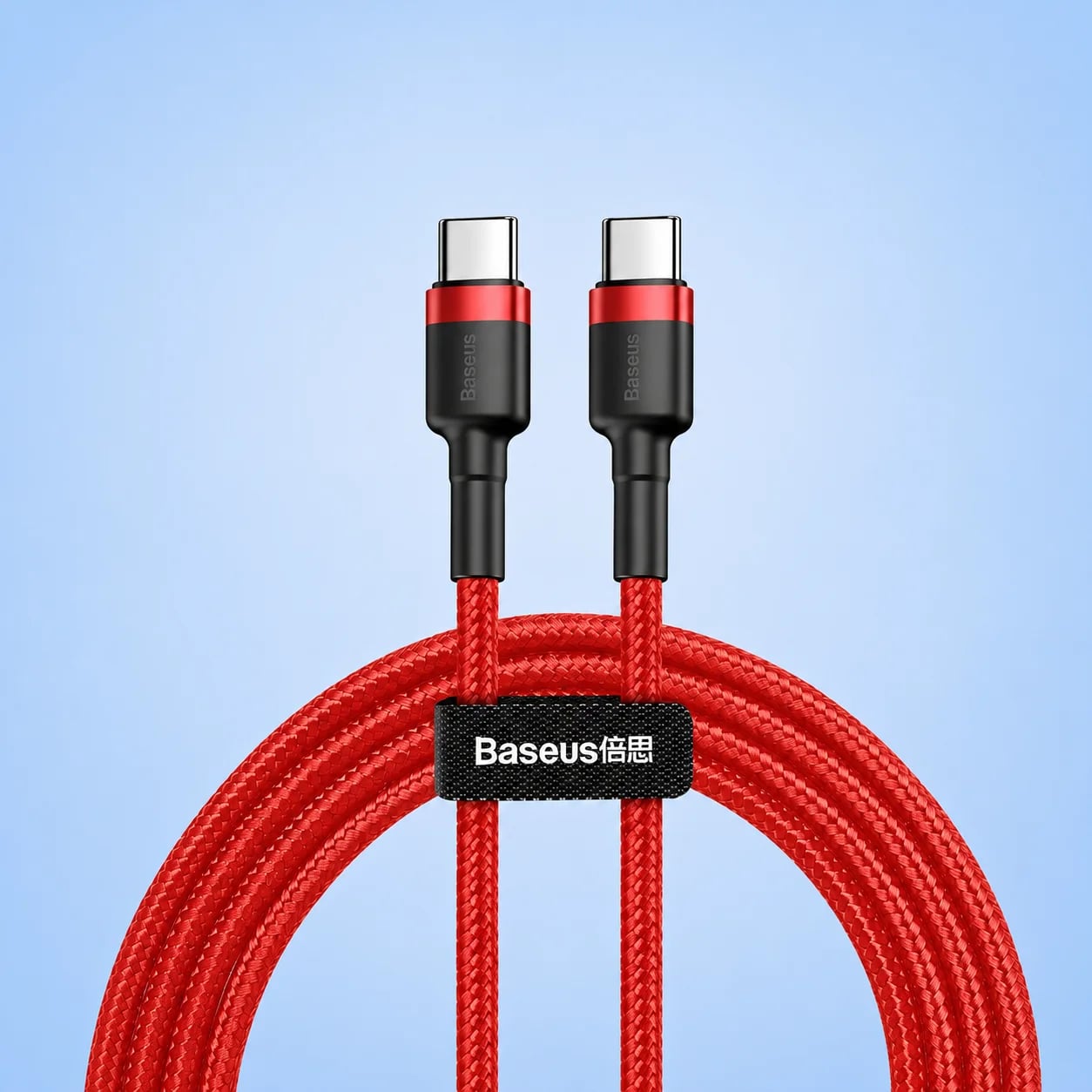 Кабель Baseus Cafule Type-C to Type-C PD 2.0 60W (1m) (red)
