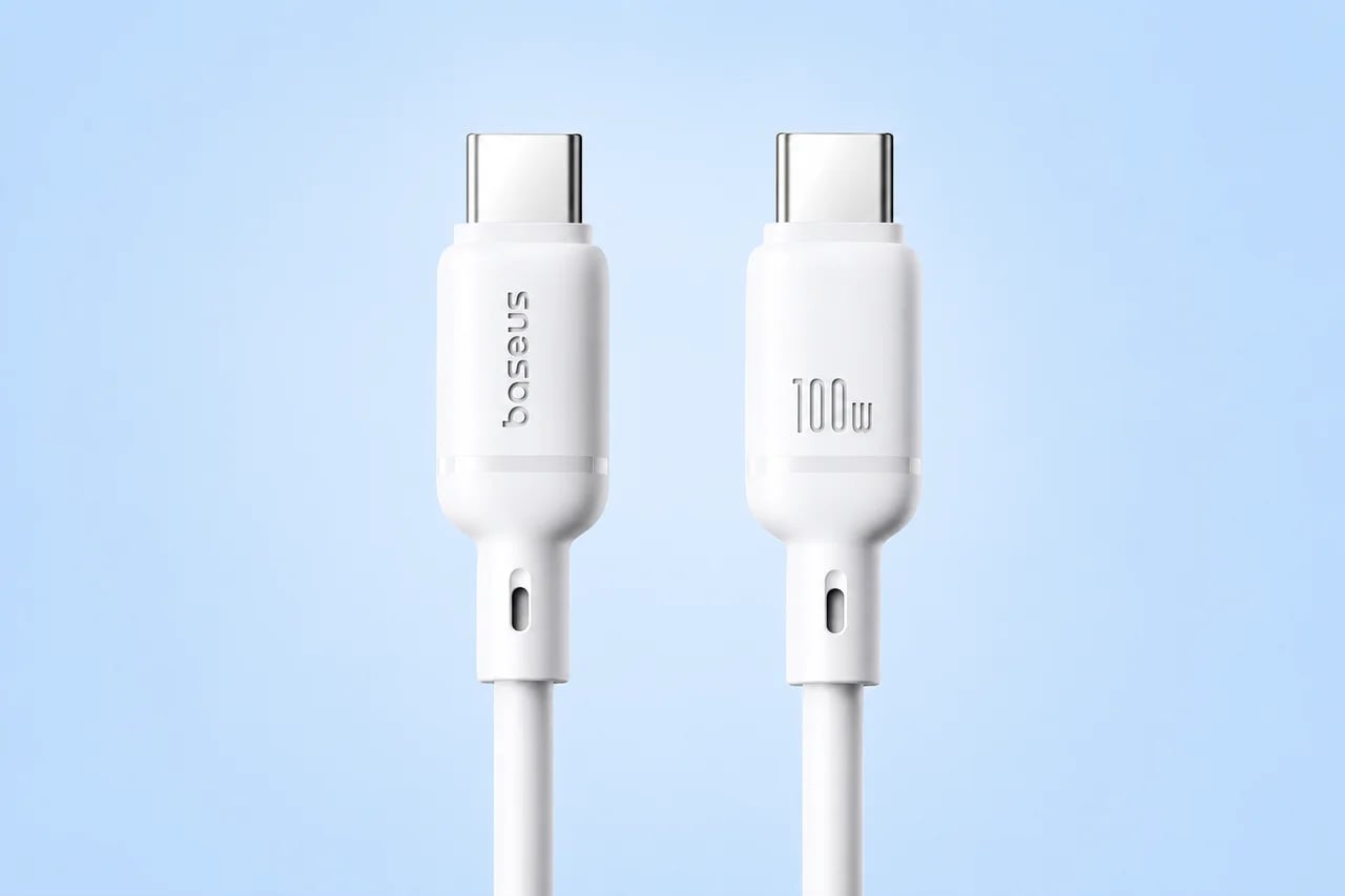 Кабель Baseus Silky Series Fast Charging Type-C to Type-C 100W (2m) white