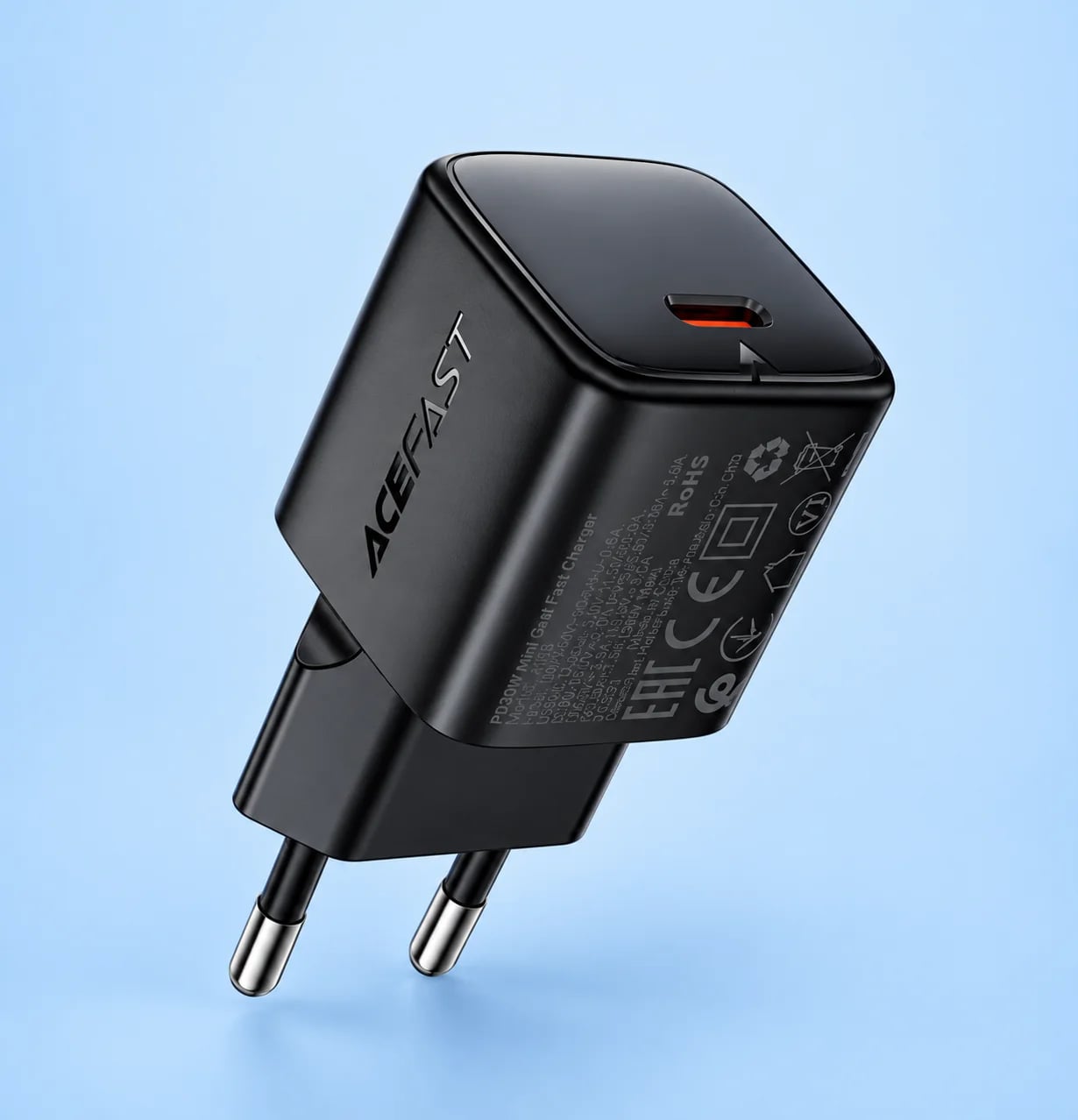 Мережевий зарядний пристрій ACEFAST A118 PD30W mini GaN USB-C fast charger