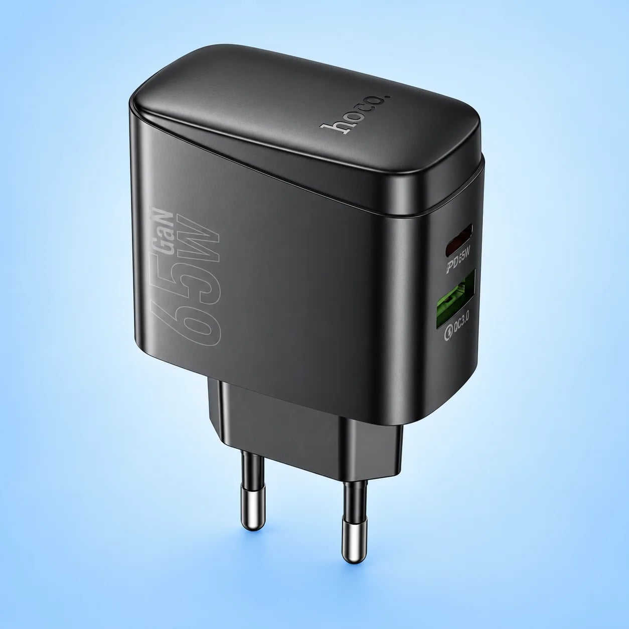 Мережевий зарядний пристрій HOCO CS63A Bright PD65W (1A1C) charger (EU) Black