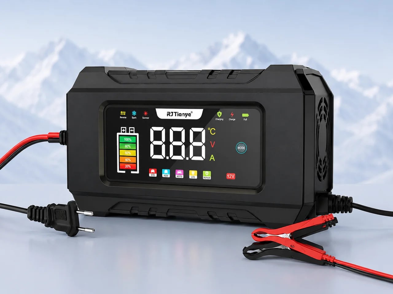 Зарядное устройство для аккумуляторов RJTianye 12V 6A Intelligent Pulse Repair Charger